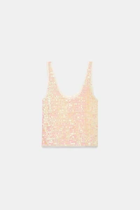 SEQUIN STRAP TOP