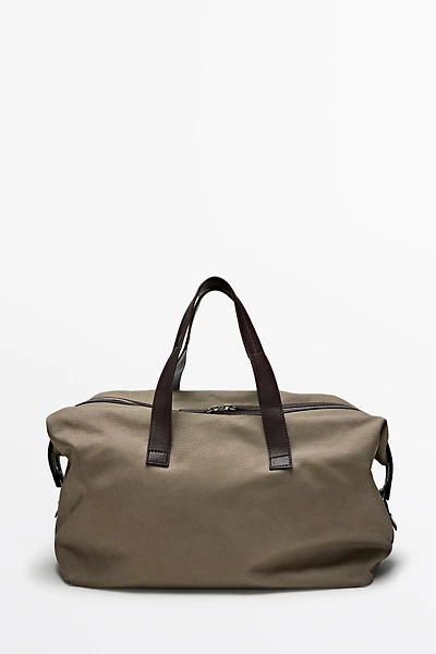 Nappa leather detail travel bag