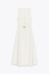 MIDI BELTED DRESS