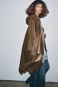 OVERSIZED CAPE PARKA WITH HOODIE ZW COLLECTION