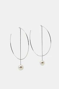 MAXI PEARL HOOP EARRINGS