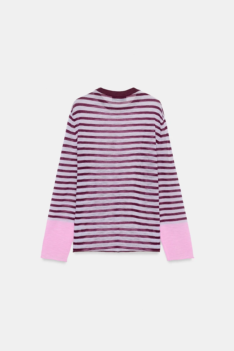 STRIPED KNIT JUMPER