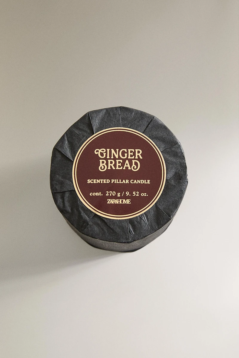 SMALL GINGERBREAD CYLINDRICAL SCENTED CANDLE