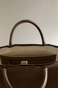 NUBUCK LEATHER TRAVEL BAG