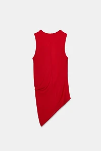 DRAPED SLEEVELESS TOP