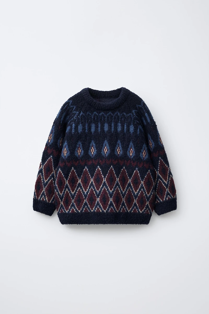 JACQUARD KNIT SWEATER