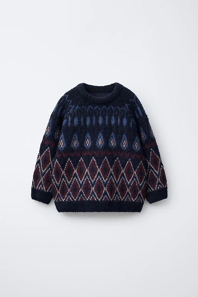JACQUARD KNIT SWEATER