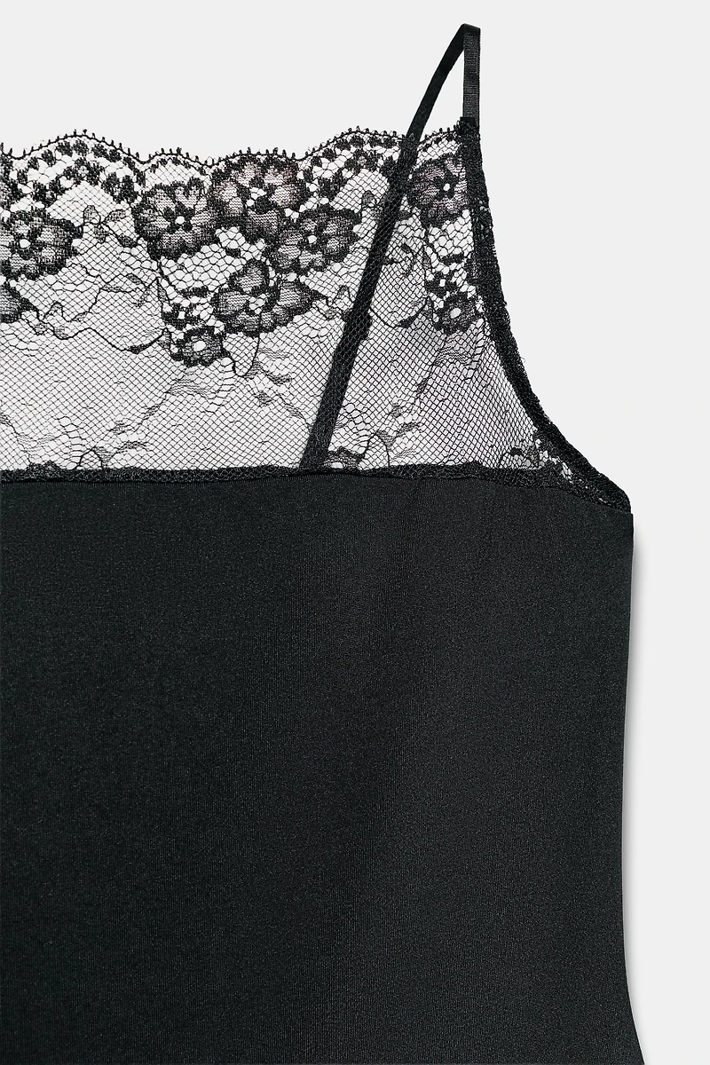 LACE POLYAMIDE BODYSUIT