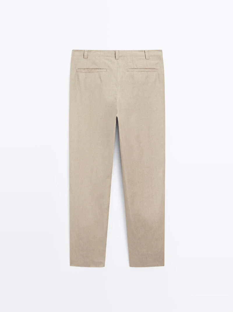 Pantalon total look 100 % lin