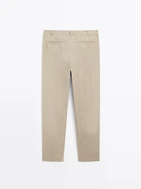 Pantalon total look 100 % lin