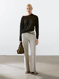 100% linen oversize knit sweater