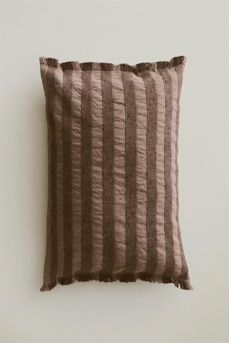 STRIPED THROW PILLOW COVER