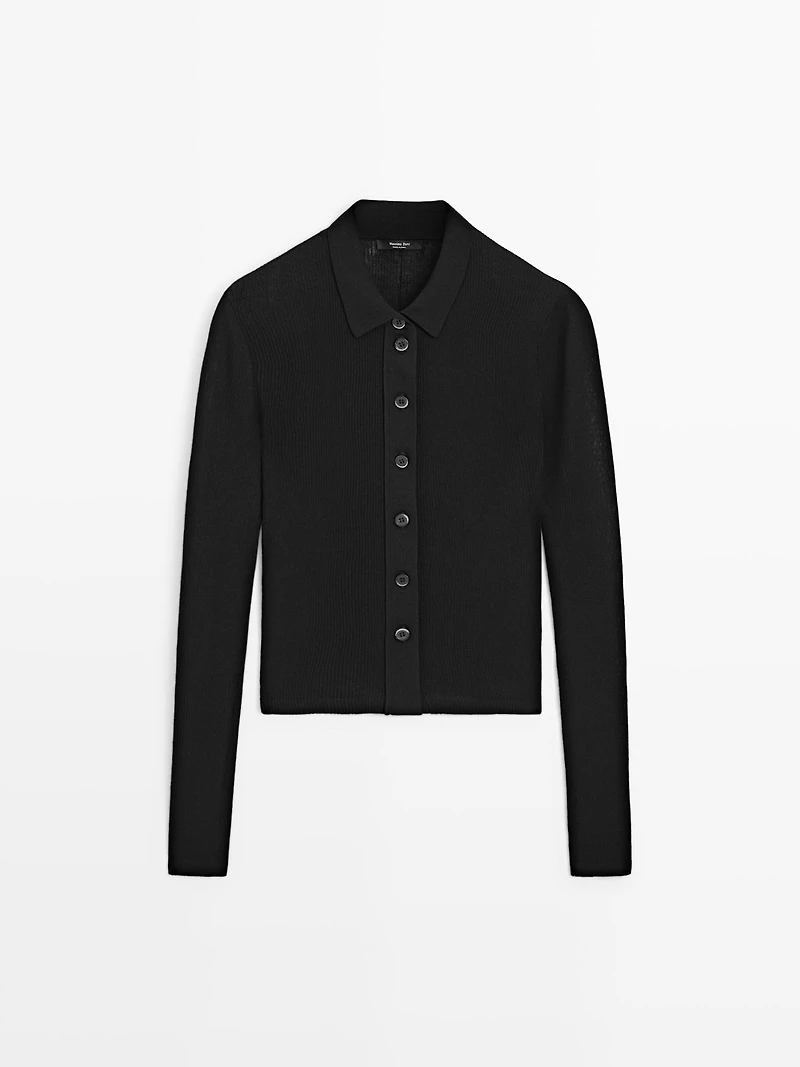 Cardigan en coton mélangé