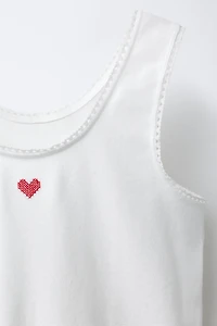 LOT DE DEUX T-SHIRTS CŒURS