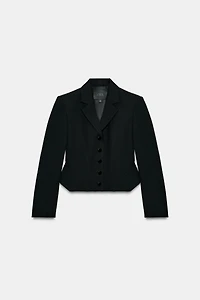 CROPPED TOPSTITCHED BLAZER ZW COLLECTION