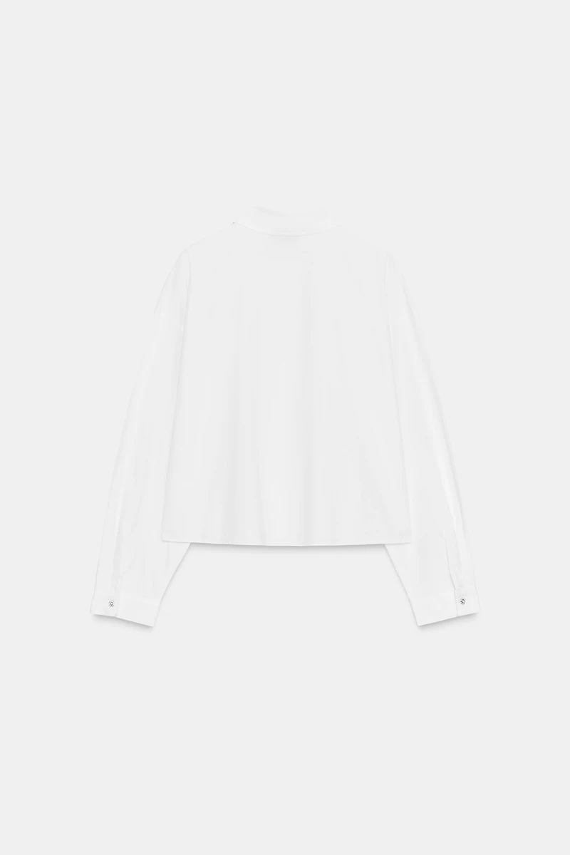 POPLIN SHIRT WITH JEWEL BEADS