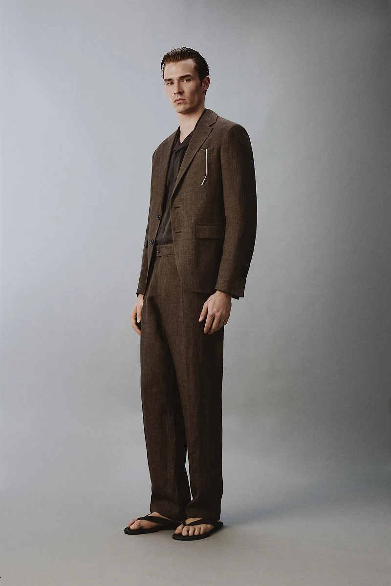 100% LINEN SUIT JACKET