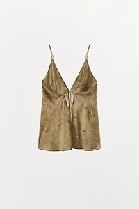 PRINTED STRAPPY TOP