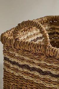 RECTANGULAR STRIPED BASKET