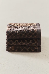 PACK OF VELOUR ANIMAL PRINT HAND TOWELS (PACK OF 3)