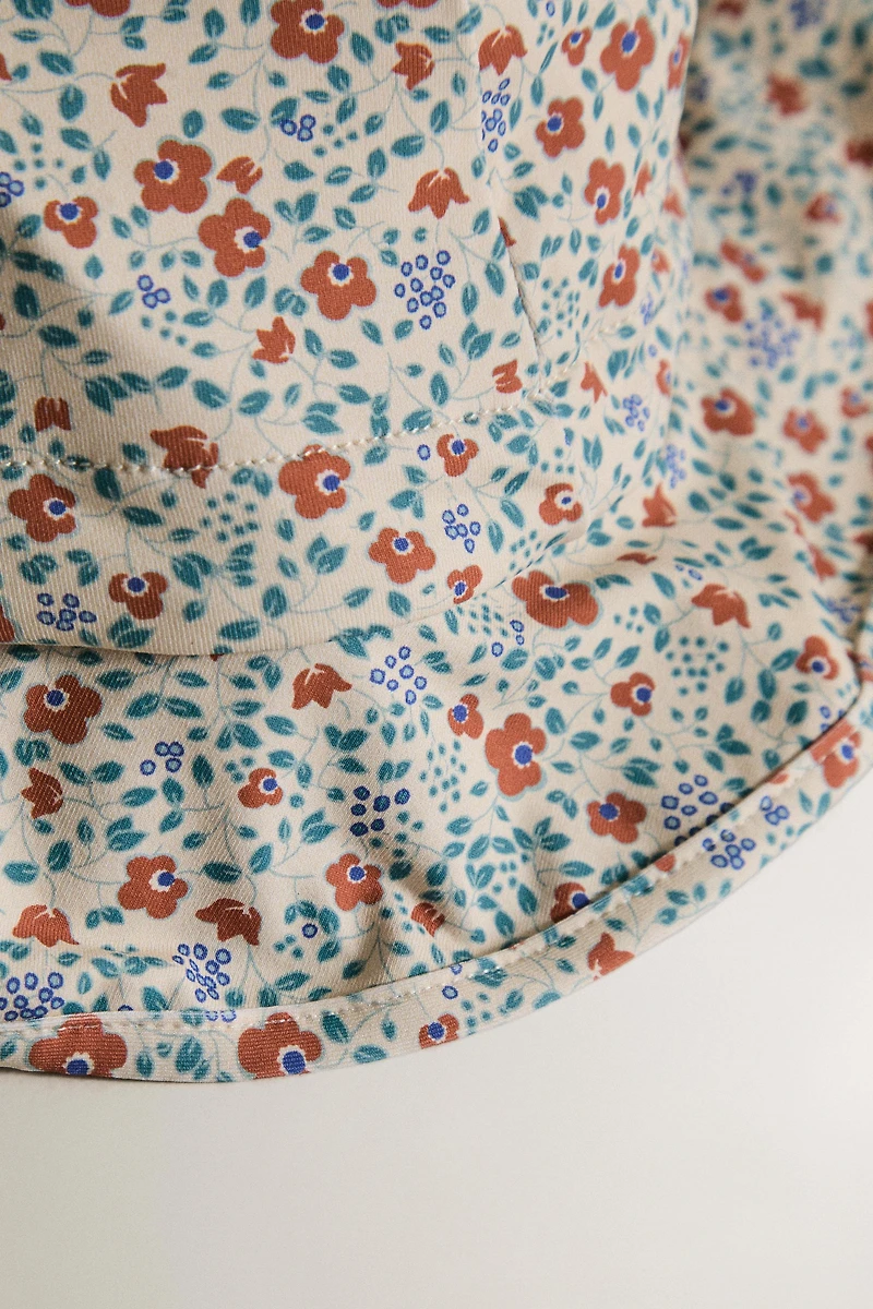 CHAPEAU PLAGE ENFANT FLEURS