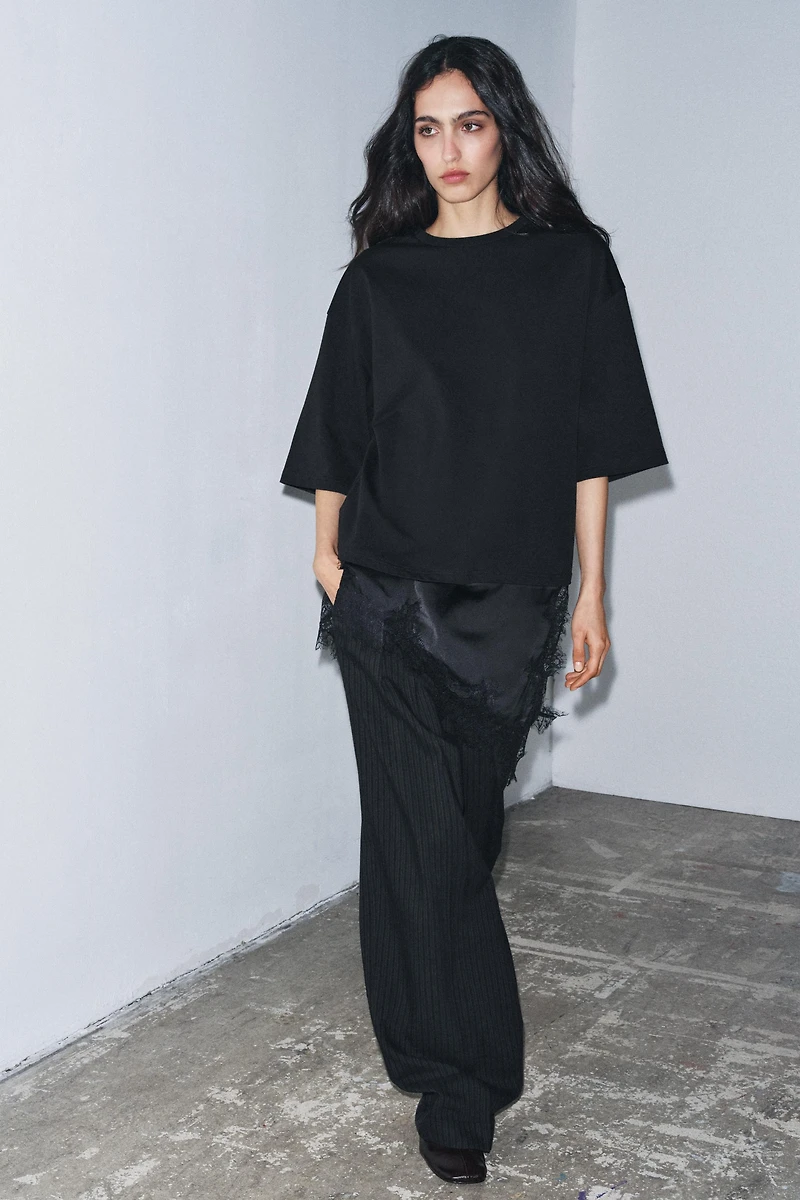 COMBINATION LACE T-SHIRT