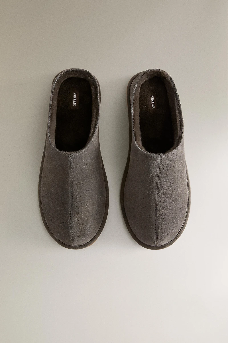 SABOT CUIR CHAUD