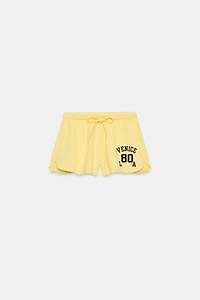 SLUB YARN DRAWSTRING SHORTS