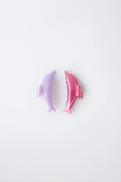 TWO-PACK OF DOLPHIN HAIR CLIPS
