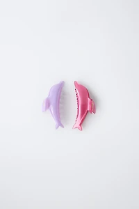 TWO-PACK OF DOLPHIN HAIR CLIPS
