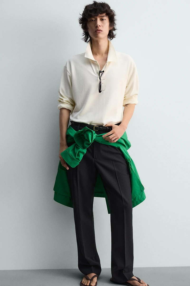 POLO REGULAR FIT STRUCTURÉ EN PIQUÉ