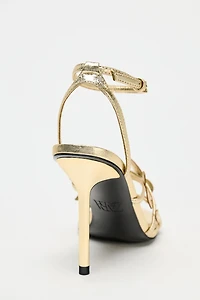 METALLIC EFFECT FANCY SANDALS