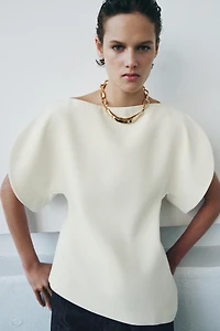 BALLOON SLEEVE TOP ZW COLLECTION