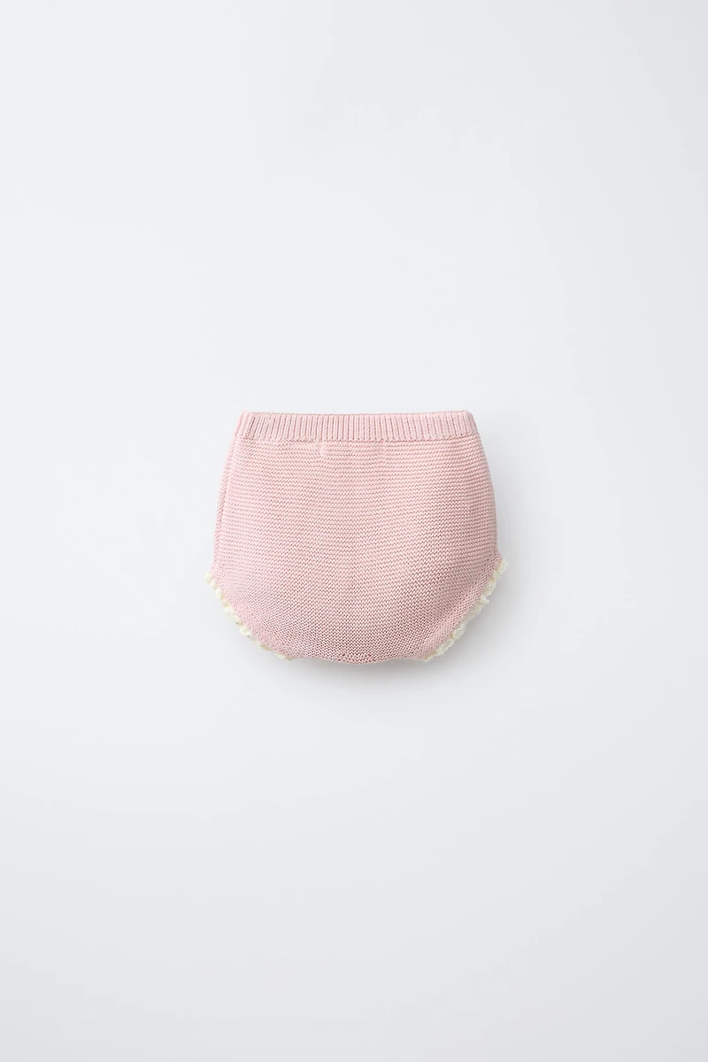 CONTRAST LACE KNIT BOTTOMS