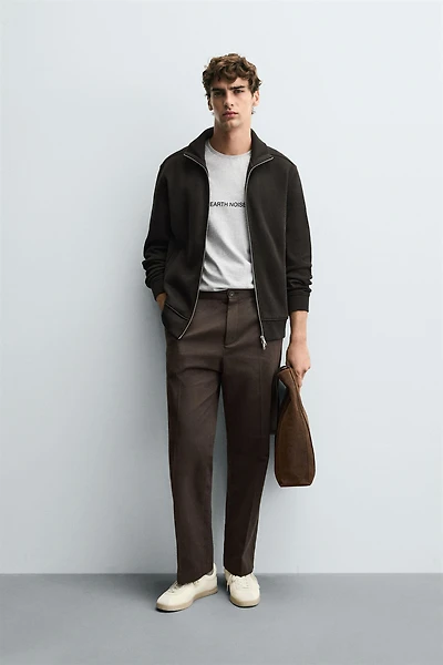 RIBBED ZIP JACKET