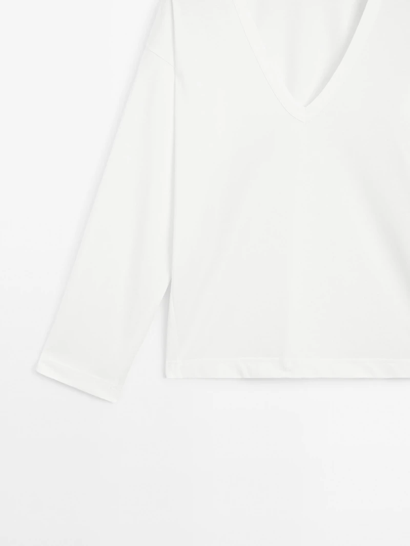 T-shirt col en V oversize