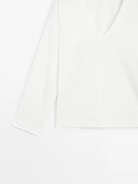 T-shirt col en V oversize