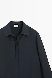 STUDIO semi-sheer flowing shirt