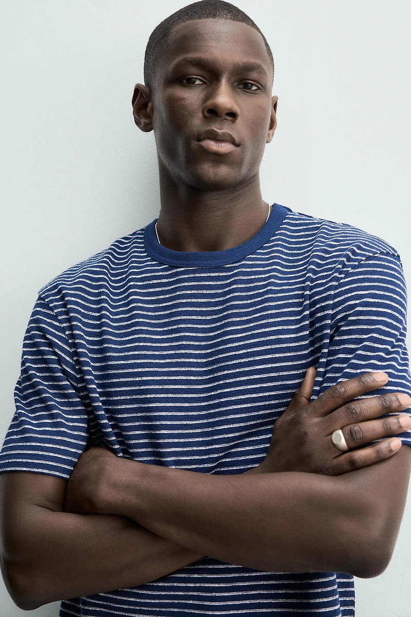 JACQUARD STRIPE T-SHIRT