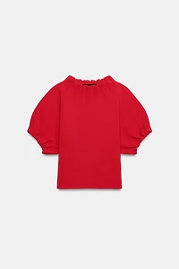 RUCHED KNIT TOP