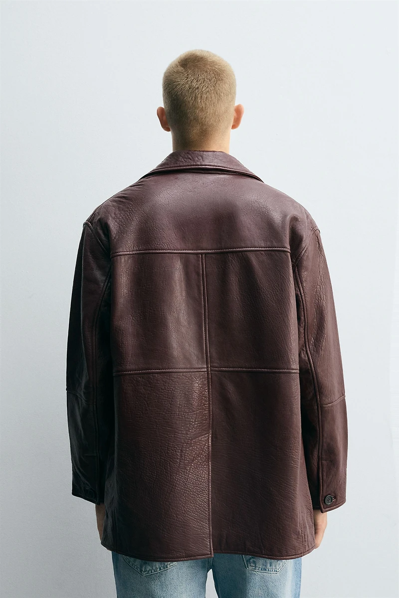 TEXTURED LEATHER JACKET