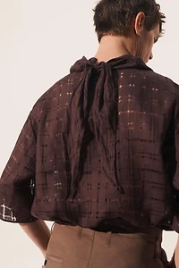 100% LINEN TEXTURED HANDKERCHIEF SHIRT