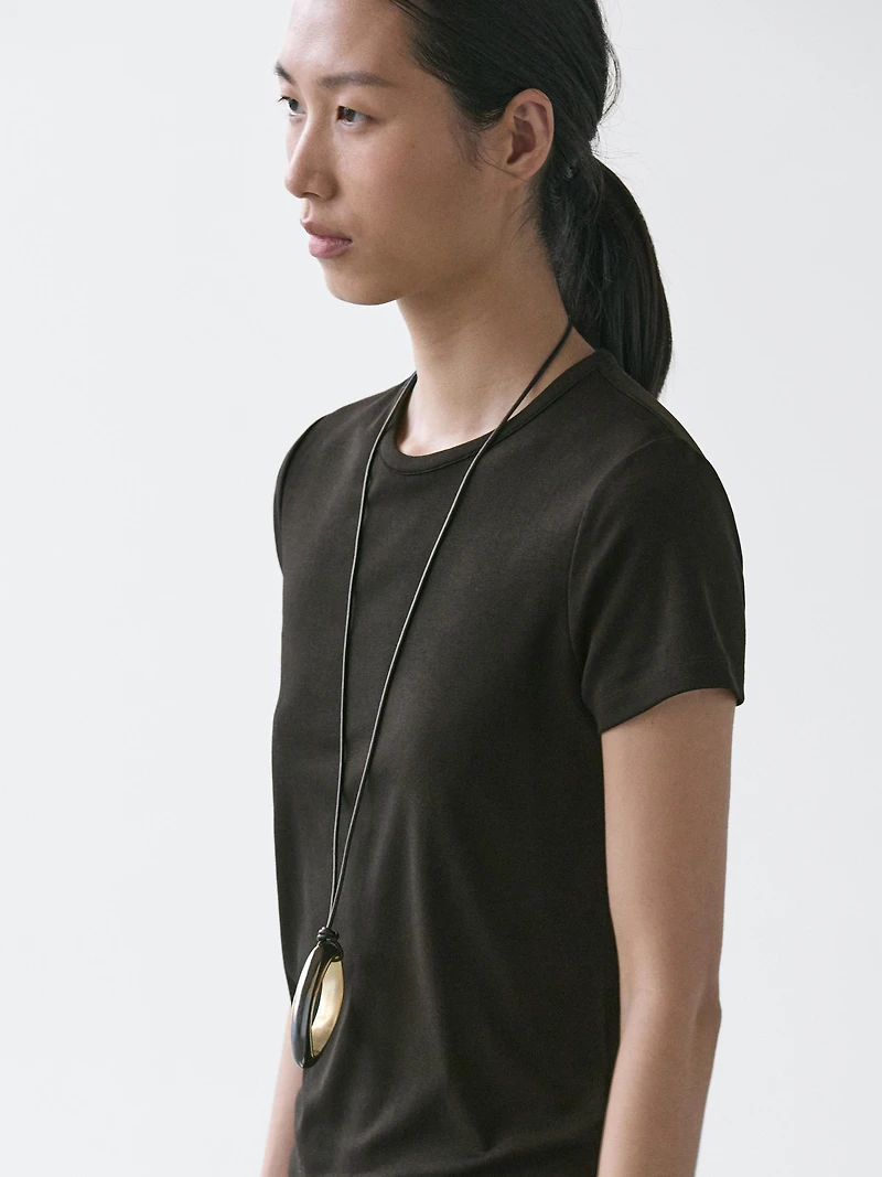 Lyocell blend short sleeve T-shirt