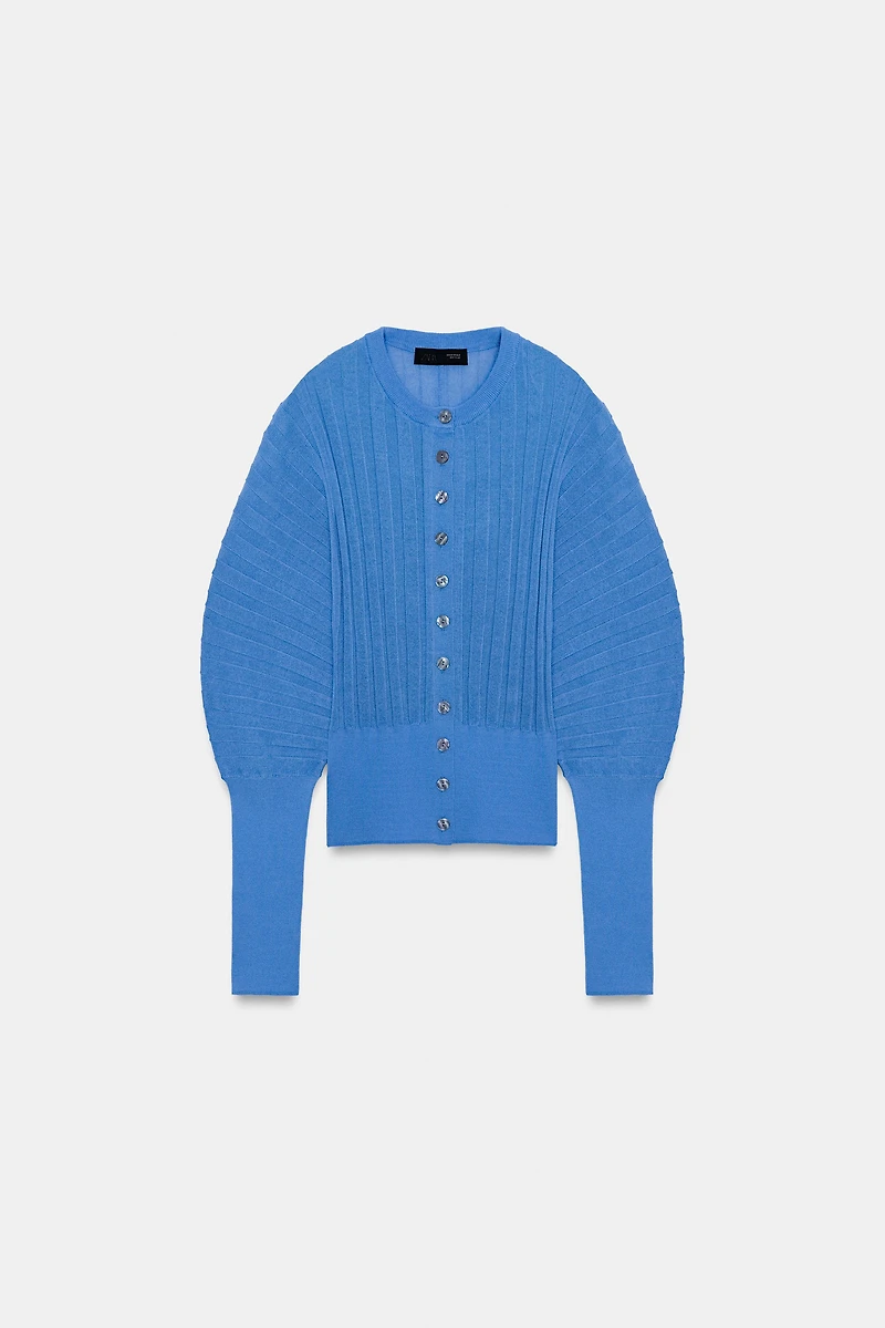 ACCORDION SLEEVE CARDIGAN