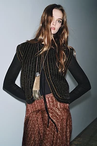 ZW COLLECTION LIMITED EDITION VELVET PUFFER VEST