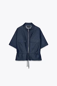 DRAWSTRING SAFARI SHIRT