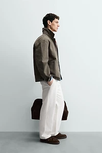 WASHED CANVAS RELAXED FIT OVERSHIRT