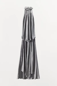LIMITED EDITION SATIN EFFECT CAPE DRESS
