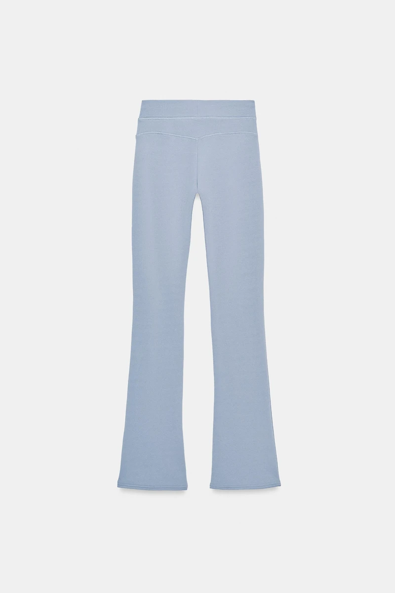 WASHED EFFECT FLARE PANTS