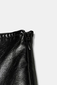FAUX LEATHER SKORT
